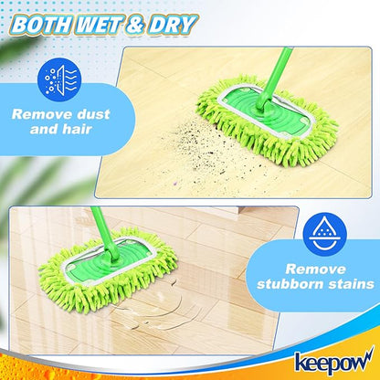 KEEPOW Reusable Microfiber Mop Pads Compatible