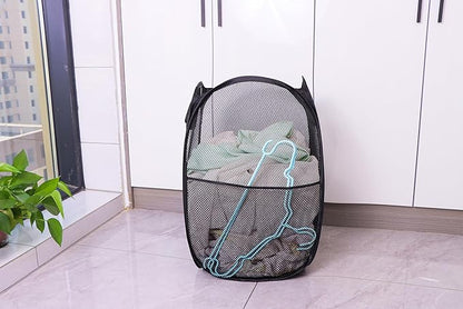 Foldable Mesh Popup Laundry Hamper, Laundry Basket Easy to Open and Fold