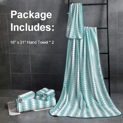 Hand Towels Set 2 Pack-16“x31” Ultra Soft Microfibers Bathroom Towel Set Highly