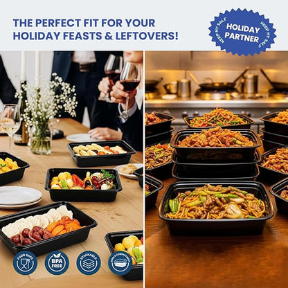 15 Pack 32oz Meal Prep Containers Reusable BPA-Free, Disposable Food Storage