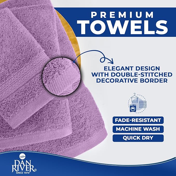 DAN RIVER 8 PC Luxury Bath Towels