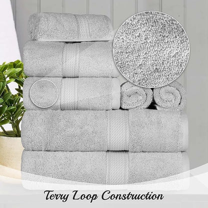 Superior Egyptian Cotton Pile Bath Towel Set of 4, Ultra Soft Luxury Towels