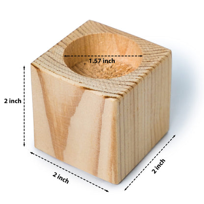Sarap Wood Tealight Candle Holder - Rustic Wooden Votive Candle Holders - 10pcs Candle Holders Bulk - Wood Candle Holder for Centerpieces for Tables, Wedding Decor, Fireplace Decorations and Party