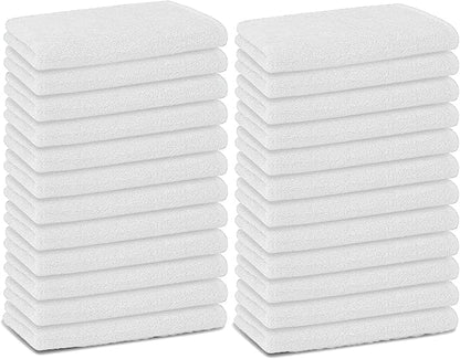 Basic Hand Towels 16x26 Inches – Bulk Pack of 24 – White Color – Soft and