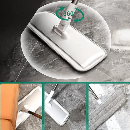 18" Professional Microfiber Mop Floor Cleaning System, Flat Mops