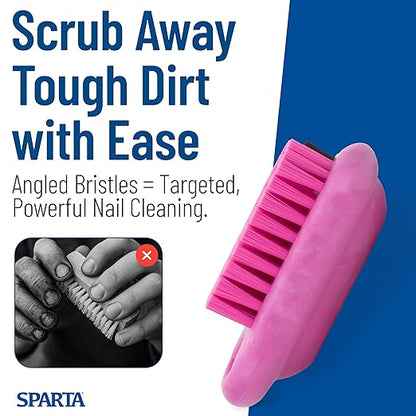 SPARTA Nail Scrub Brush Commercial-Grade, Heavy-Duty Hand and Fingernail Brush