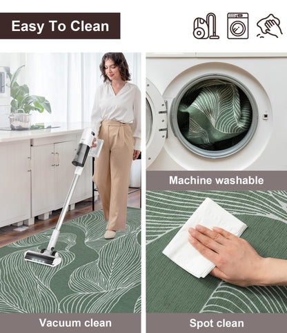 chakme Office Chair Mat for Hardwood Floor, 48"x36" Easy Glide Computer Desk Mat Protector for Rolling Chair Under Desk Rug Nonslip Backing, Machine Wash, (Leaf)