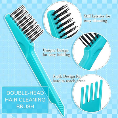 Boao 2 Pieces Hair Brush Cleaning Tool Comb Cleaner Brush Mini Comb Cleaning
