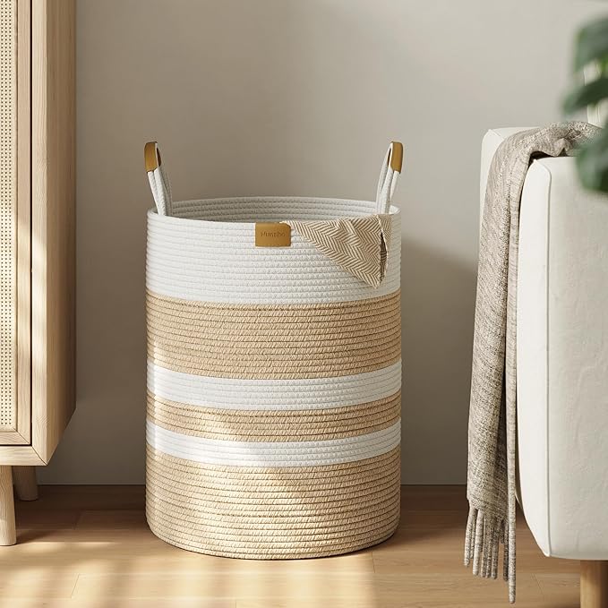 62L Striped Laundry Hamper