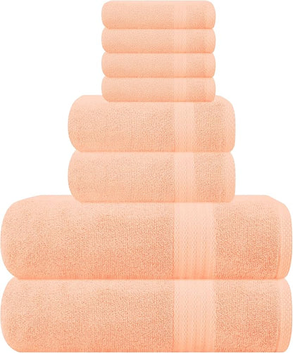 GLAMBURG Ultra Soft 8-Piece Towel Set