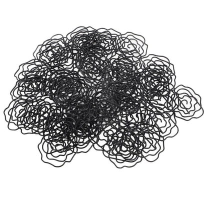 Paperclips Set, Metal Decorative Exquisite 50pcs Flower Paper Clips Cute for Office for Scrapbooking (Black)