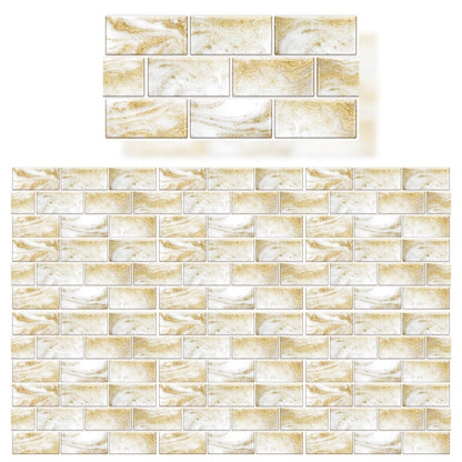 PVC Peel and Stick Tile Decals Decorative Minimalist Tile Stickers 12 Pieces Indoor Wall Decoration for Kitchen Laundry Room Bathroom Camper (Style B)