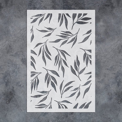GSS Designs Leaf Wall Stencils for Painting Repeatable Pattern for Wallpaper Wall Decor 12x16Inch Large Allover Stencils for Painting Botanical Leaves Stencils for Wall Furniture DIY Crafts