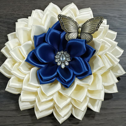 Pre-Cut Satin Ribbon Petals, 300 Pcs DIY Flower Making Supplies for Wedding Bouquets, Bridal Shower, Save Time & Boost Efficiency for Crafters, Beige