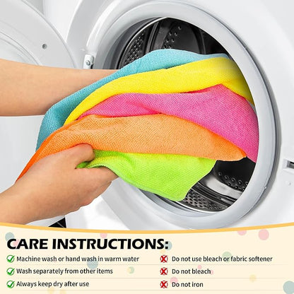 FIXSMITH Microfiber Cleaning Cloth, 20 Pack Cleaning Rags, Cleaning Towels