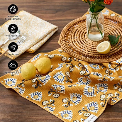 RECYCO Waffle Kitchen Towel Set of 2