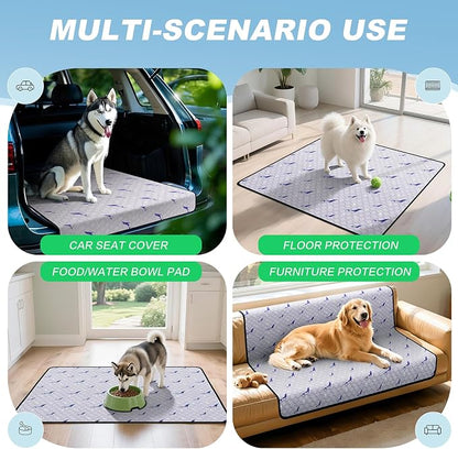 Washable Pee Pads for Dogs, 2 Pack Puppy Pads, Super Absorbent & Leakproof with Anti-Slip Bottom for Dog Training, Crates, Car, Pet Pee Pads, and Furniture Protection,34"x52"