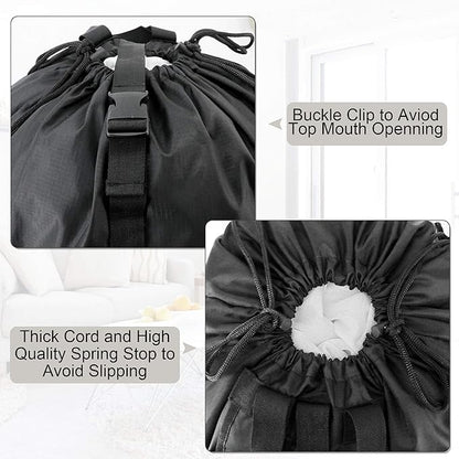BeeGreen Laundry Bag Backpack w Adjustable Shoulder Straps College Dorm