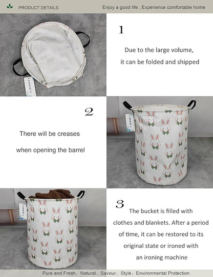 Round waterproof laundry basket, foldable storage basket, laundry Hampers
