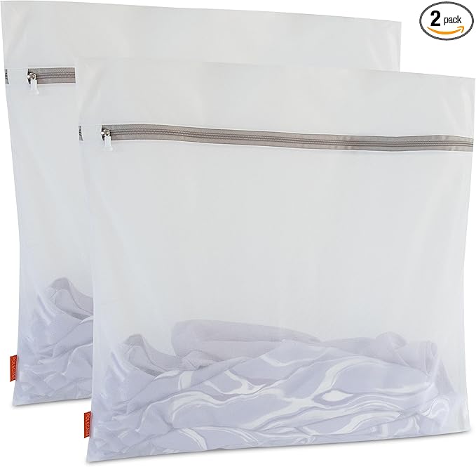 Polecasa 2Pcs 24 x 24 Inches Extra Durable Fine Mesh Laundry Bags