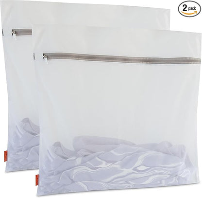 Polecasa 2Pcs 24 x 24 Inches Extra Durable Fine Mesh Laundry Bags
