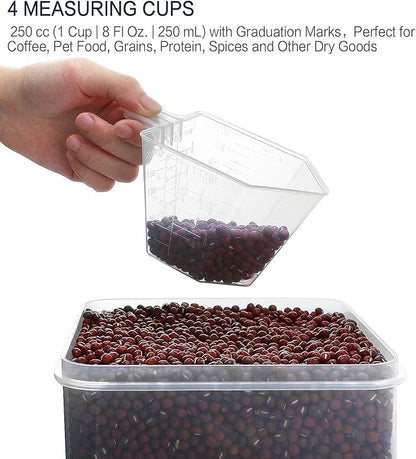 Large Food Storage Containers 5.2L, MCIRCO 4 Pieces Plastic Airtight Food