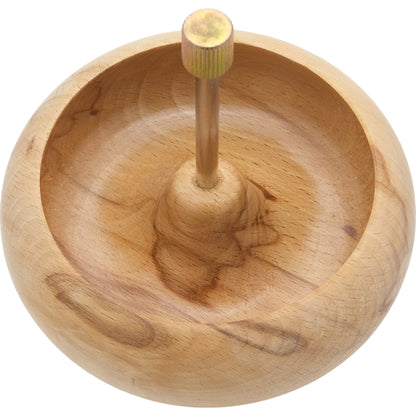 The Beadsmith Spin & String – Bead Stringing Wooden Spinning Wheel with 2 Needles, 4.4” High, 5.6” in Diameter, Quickly String Seed Beads for Jewelry