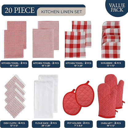 LANE LINEN Kitchen Towels Set