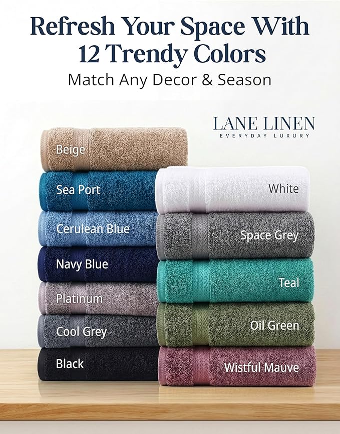 LANE LINEN Luxury Towels and Washcloths Sets