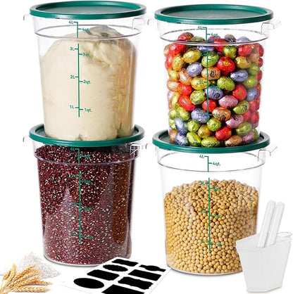 4QT NSF Round Food Storage Containers