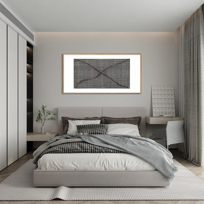 DRACIT Abstract Line Framed Canvas Wall Art Set,Minimalist Black and White Wall Decor,Neutral Geometric Print,Modern Mid Century Boho Artwork for Living Room,Bedroom-20 x40