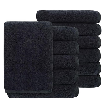 SINLAND Absorbent Coral Velvet Washcloth Ultra Soft Microfiber Face Towels 12 x