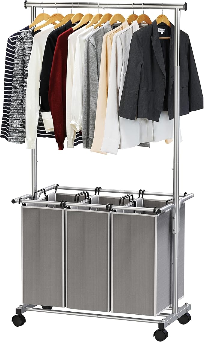 Simple Houseware 3 Bags Laundry Sorter
