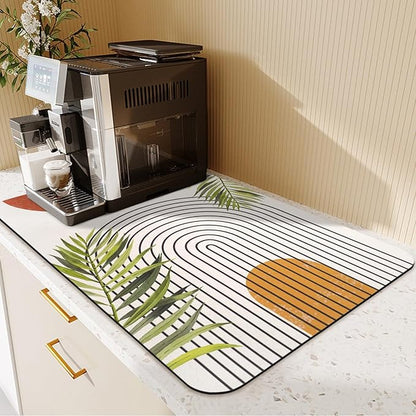 19.5" x 12" Dish Drying Mat & 24" x 5.5" Sink Splash Guard, Super Absorbent