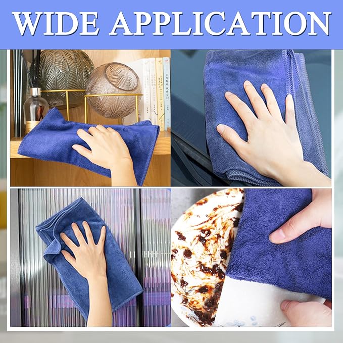 6 Pcs Extra Large Microfiber Cleaning Cloth, Microfiber Towels