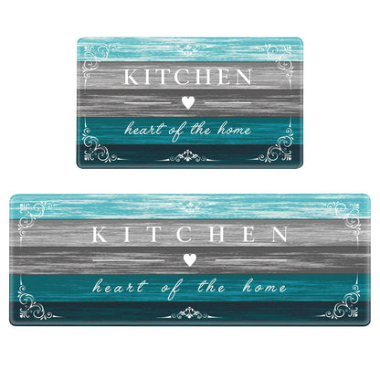 Sofort Kitchen Mat Farmhouse Cushioned Anti Fatigue Kitchen Rugs 2 Pieces Non Slip Waterproof Kitchen Mats for Floor, Rustic Wooden Comfort Standing Mats for Kitchen, Office, Sink, Laundry