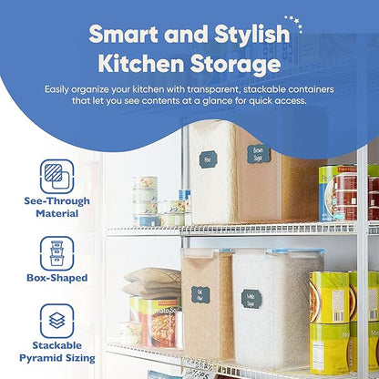 Chef's Path Extra Large Airtight Flour and Sugar Storage Containers