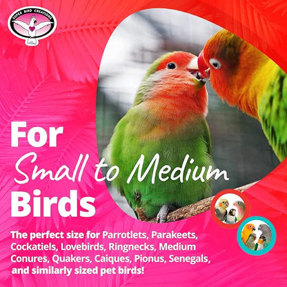Super Bird Creations SB130 Snuggle Ring Bird Toy - Comforting Cotton Rope Hideaway - Durable Steel Ring, Safe Cage Attachment - Ideal for Cockatiels, Parrots - Small/Medium Birds - 9" x 7" x 3"