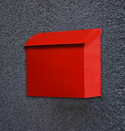 NACH Large Mailbox for House, 12.4”x7.1”x11.8 Red Mailboxes for Outside, Waterproof Mailbox - Baxter-Style Wall Mount Mailboxes for Outside