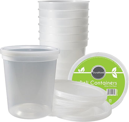DuraHome - Deli food Storage Containers - Clear Plastic Premium Quality