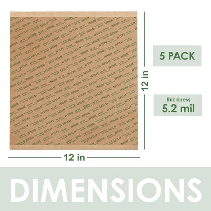 WEUPE Adhesive Transfer Tape, Double Sided Transfer Sheet, 468MP, 12inch x 12inch (5-Pack)