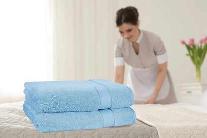 GLAMBURG 700 GSM Premium Cotton 2-Pack Oversized Extra Large Bath Sheet Set