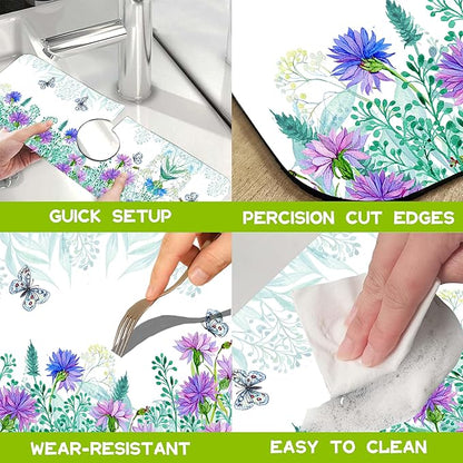 Kitchen Sink Splash Guard Faucet Mat Super Absorbent Fast Drying Mat Guard
