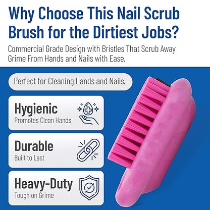 SPARTA Nail Scrub Brush Commercial-Grade, Heavy-Duty Hand and Fingernail Brush