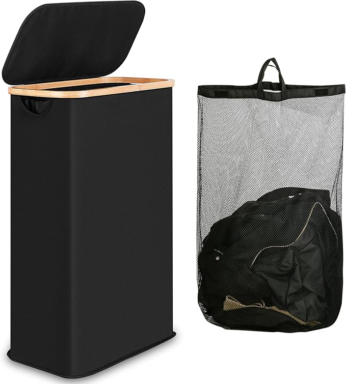 60L Slim Laundry Hamper, Narrow Laundry Basket