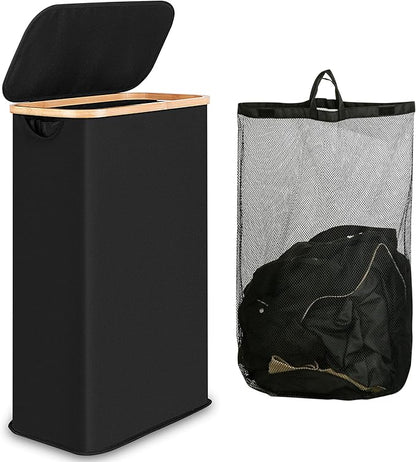 60L Slim Laundry Hamper, Narrow Laundry Basket