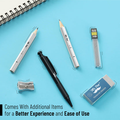 Mr. Pen- Geometry Set, 15 pcs, Blue, 6 Inch Swing Arm Protractor, Divider, Set Squares, Ruler, Compasses and Protractor