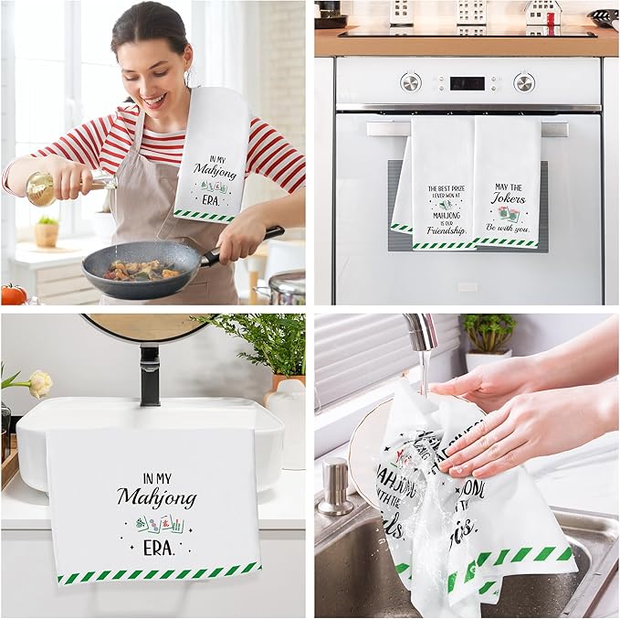 R HORSE Mahjong Kitchen Dish Towel