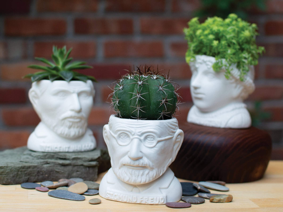 The Unemployed Philosophers Guild Sigmund Freud Bust Ceramic Planter