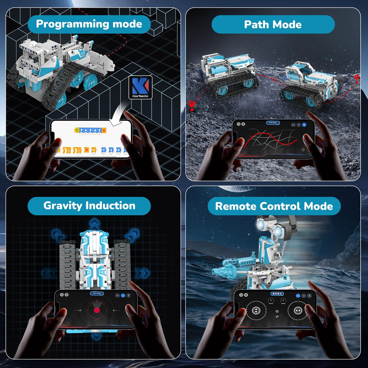 Ansnibe Robot Building Kit with APP/Remote Control STEM Gifts for Boys Age 6-16,Technic Coding Robotic Toys for Kids Birthday, Buildable 5in1 Models with 720 Pieces